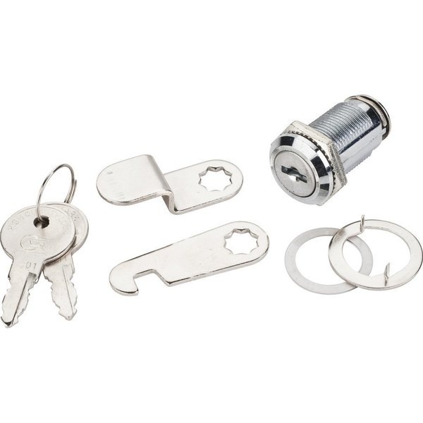 Hardware Resources 1-1/2" Length Chrome Cam Lock - Keyed Different 78739CHKD